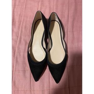 Stuart Weitzman black suede flats